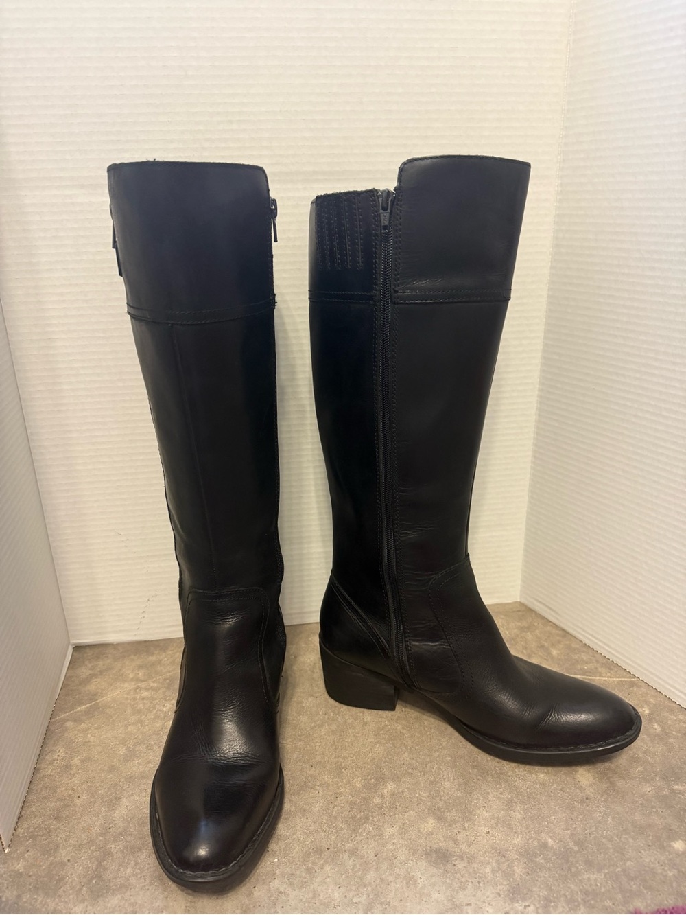 Born Tall Black Leather Women's Riding Boots Sz 9.5